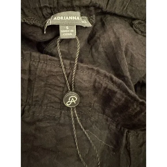 Adrianna Papell NWT Black Cropped Gaucho Pants Size 10 Flowy Business Casual - Picture 4 of 6